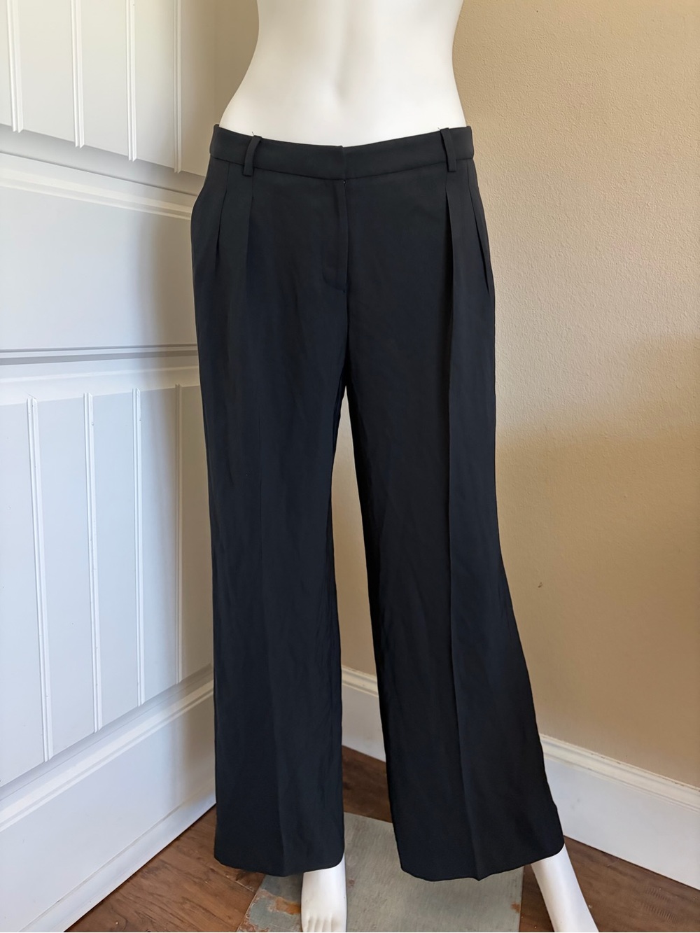 Vintage Classic Black Wide-Leg Dress Pants - Women's